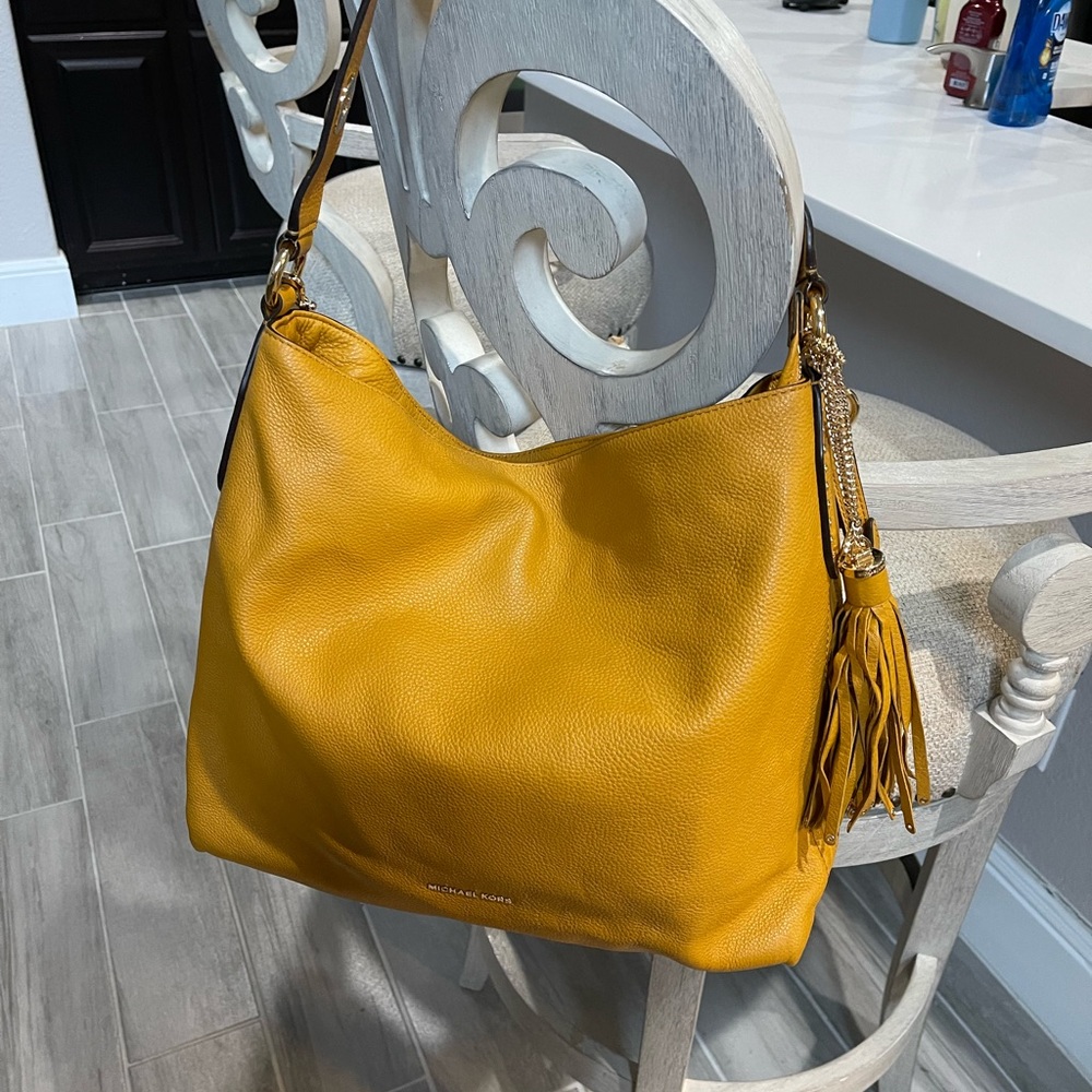Michael Kors mustard yellow shoulder bag